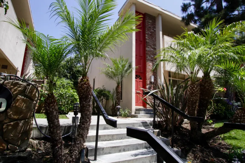 The stairs leading up to Villa Portofino