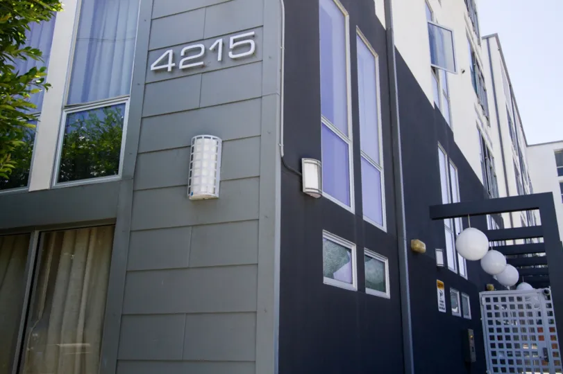 The address numbers on the building at West End in Marina Del Rey