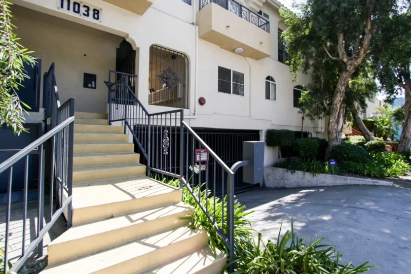 The stairs leading to 11038 Camarillo St