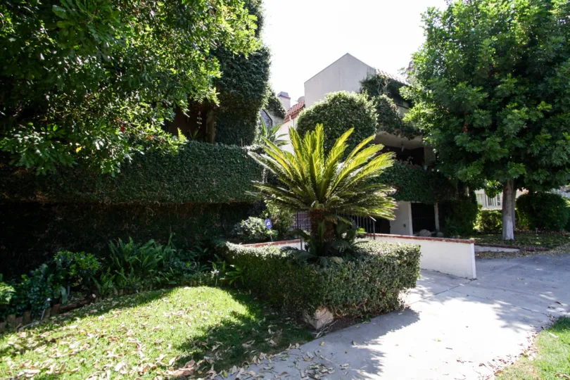 The sidewalk within 11154 Huston St