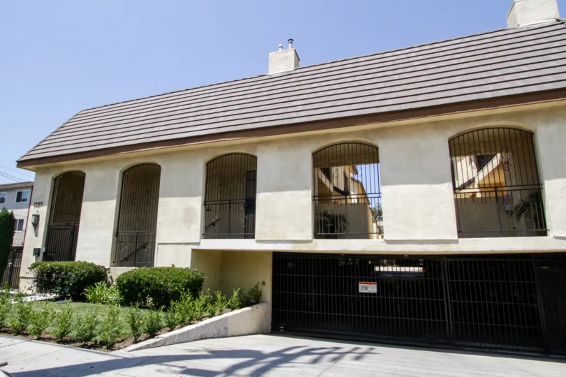 The archways throughout the building at 13211 Vanowen St