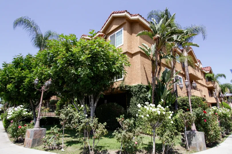 The landscaping seen around 5102 Tujunga Ave