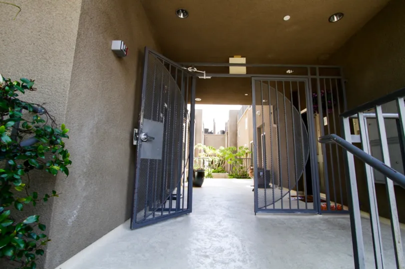 The gated entrance into Argento Townhomes