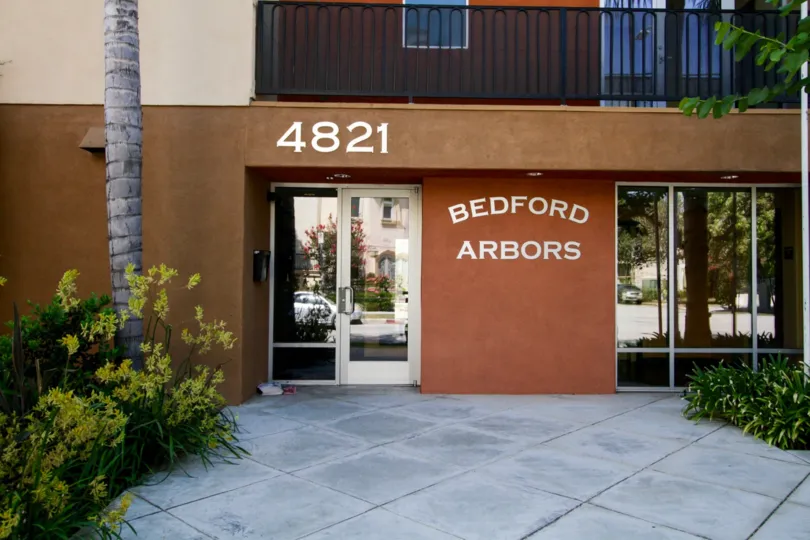 The entrance into Bedford Arbors in North Hollywood