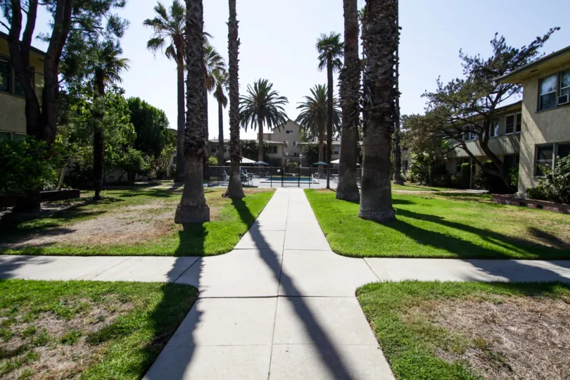 The sidewalk through Cahuenga Gardens