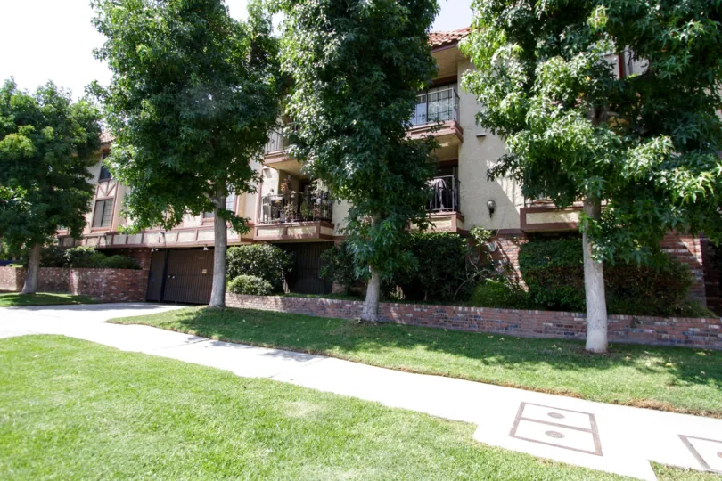 The landscaping seen at La Maida Townhomes