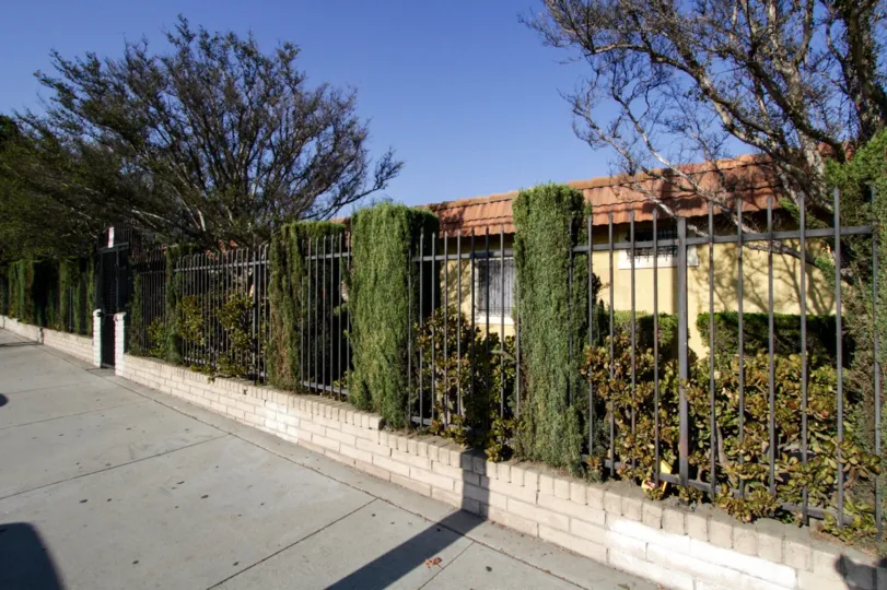 The fence line at Laurel Canyon in North Hollywood
