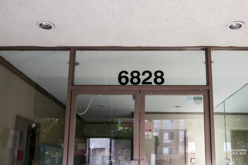 The numbers above the entrance door at Laurel Luxury Condominiums