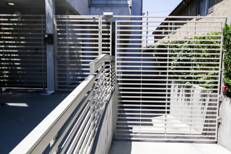 Gates that provide security at Lofts at Toluca Lake in North Hollywood