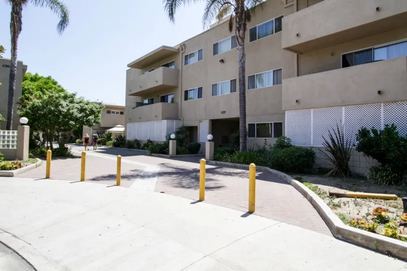 The curb in front of the North Hollywood Terrace