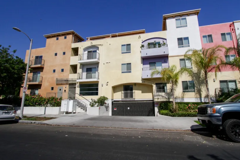 The street view of the Satsuma Artist Condominiums