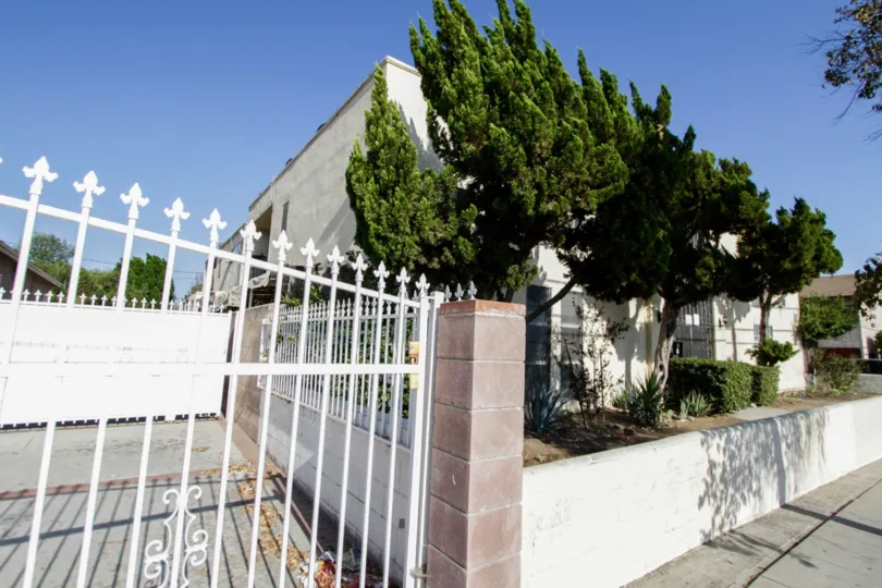 The secondary entrance at The Laurels