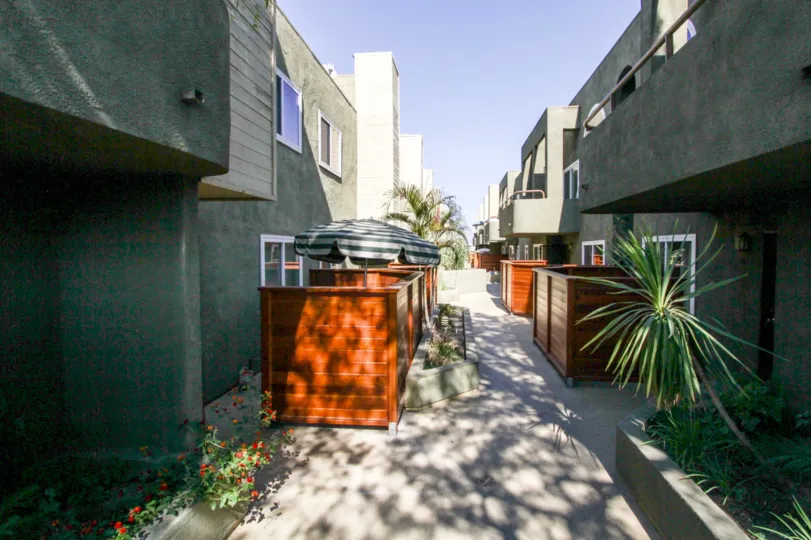 The patios that are seen at The Villas