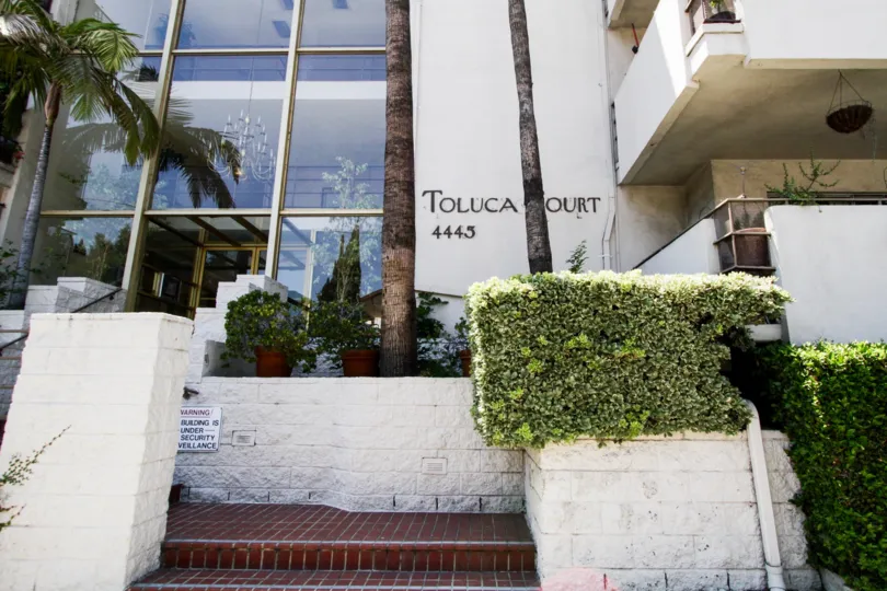 The lettering at Toluca Court in North Hollywood
