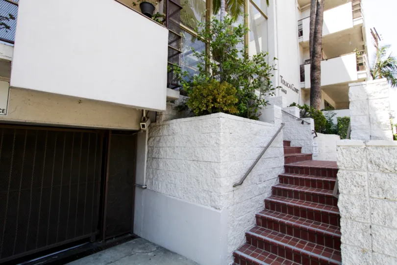 The stairs going up to Toluca Court
