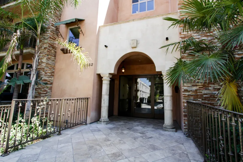 The entrance into Toluca Lake Villas in North Hollywood