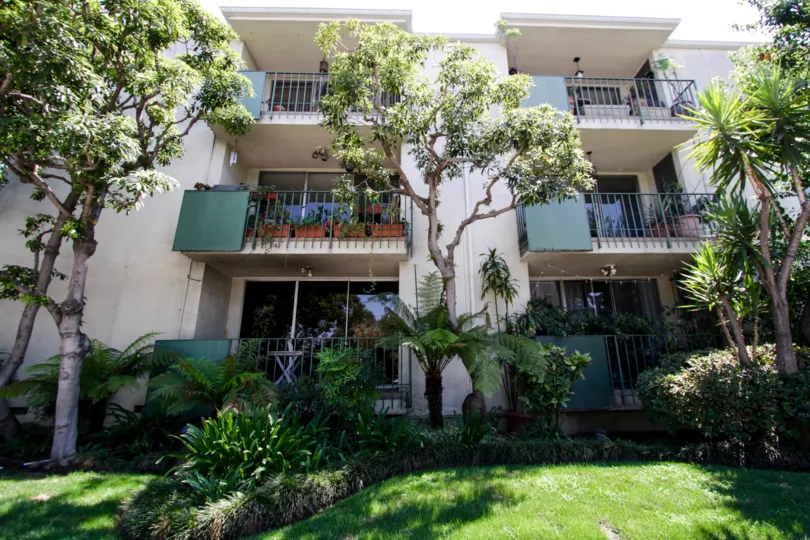 The balconies on Toluca Villa in North Hollywood