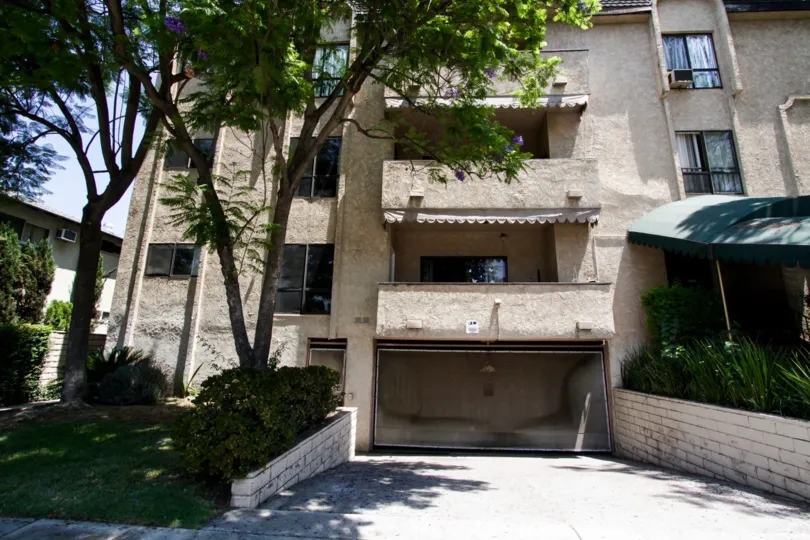 The parking for the Whitsett Condominiums in North Hollywood