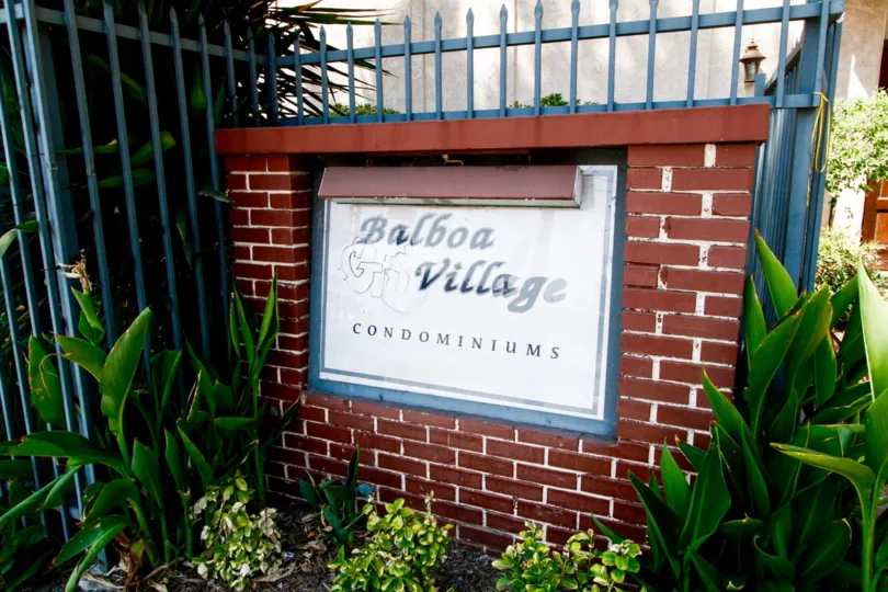 The sign for Balboa Village