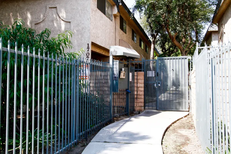 The gated entrance into Balboa Village