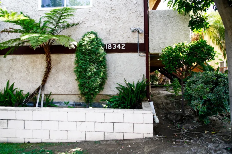 The address for Barbara Townhomes written on the building