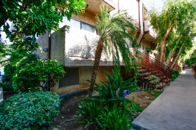 The landscaping around Barbara Townhomes