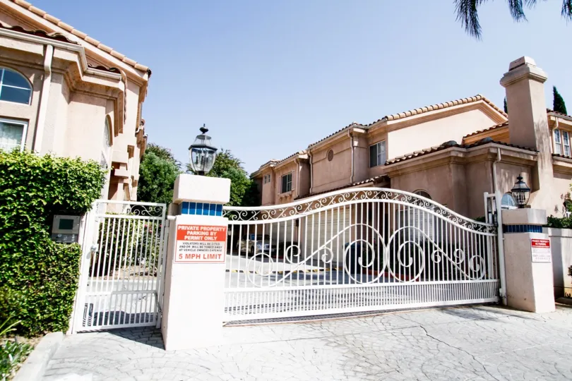 The gate welcoming you into Cypress Villas