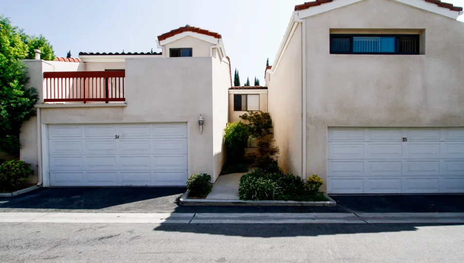 The parking for Parkside Townhomes in Northridge CA