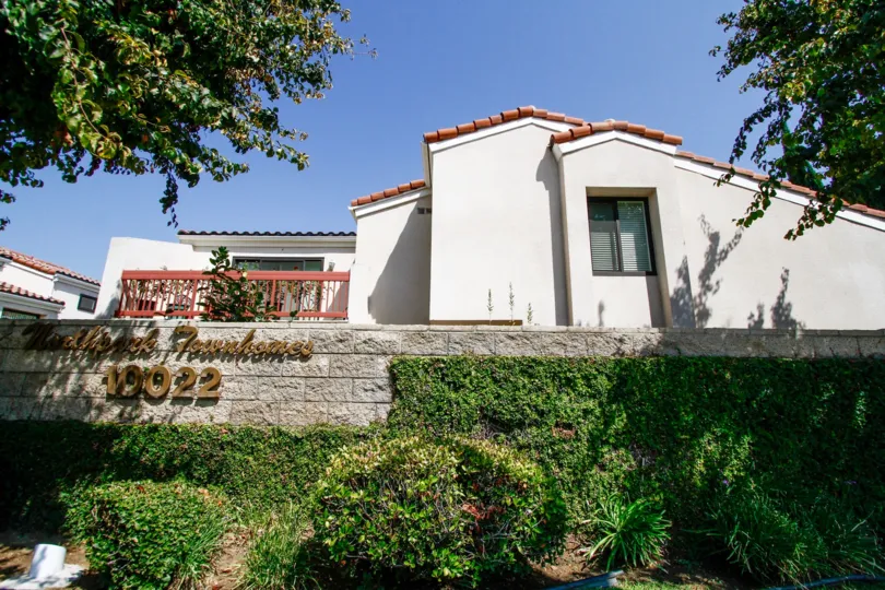The landscaping outside of Parkside Townhomes