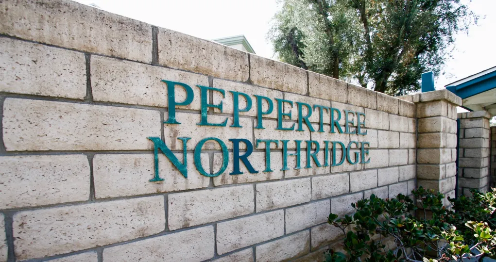 The name seen upon entering Peppertree Northridge