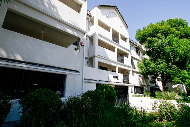 The balconies seen at Regents Court in Northridge CA