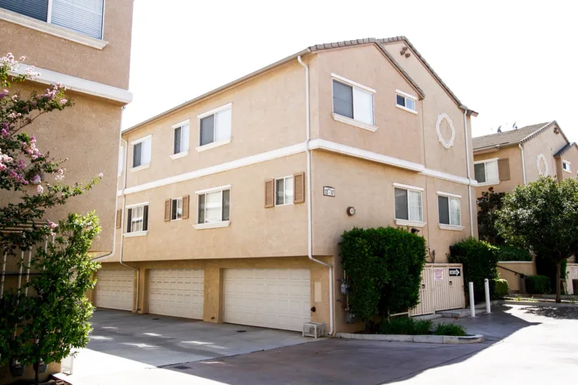 The garage for parking at Vantaggio in Northridge CA
