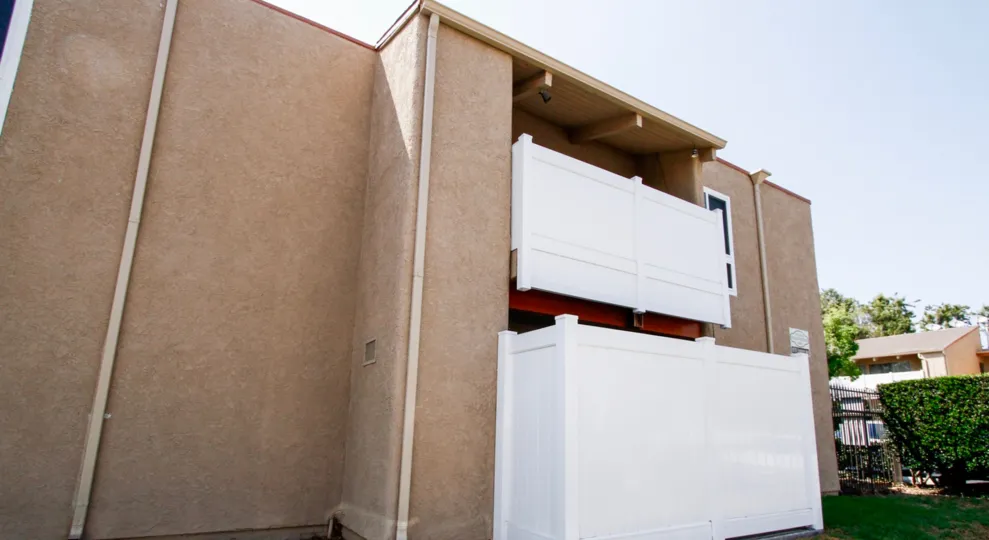 The view of the rear of Village Northridge
