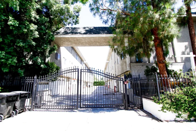 The gate for entrance into 9034 Willis Ave