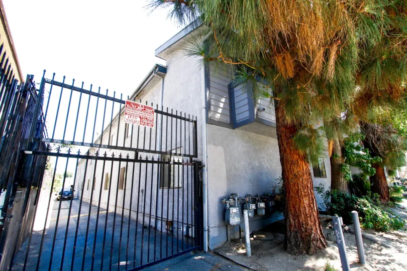 The gate into 8806 Willis Ave