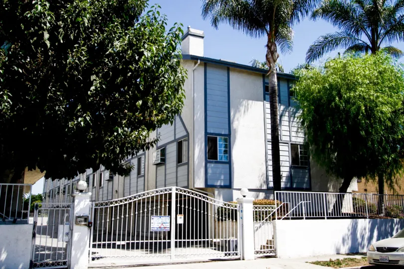The fence around Lionsgate at Panorama City California