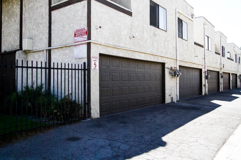 The garage for units at Plummer Grove