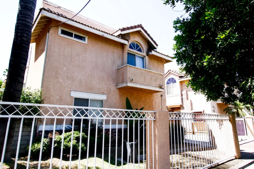 The balcony seen at Tobias Court in Panorama City California