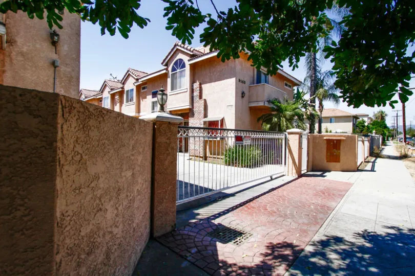The gated area of Tobias Court