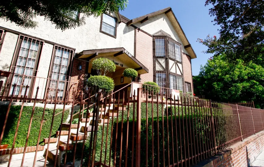 The stairs up to Tudor Regency in Panorama City California