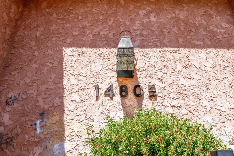 The address for Valley Pines on the building