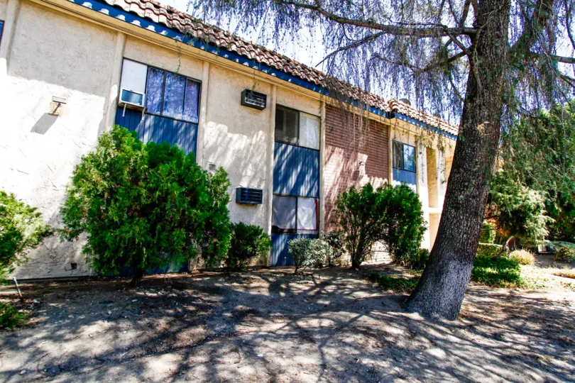 The bushes around the Willis Gardens building in Panorama City California