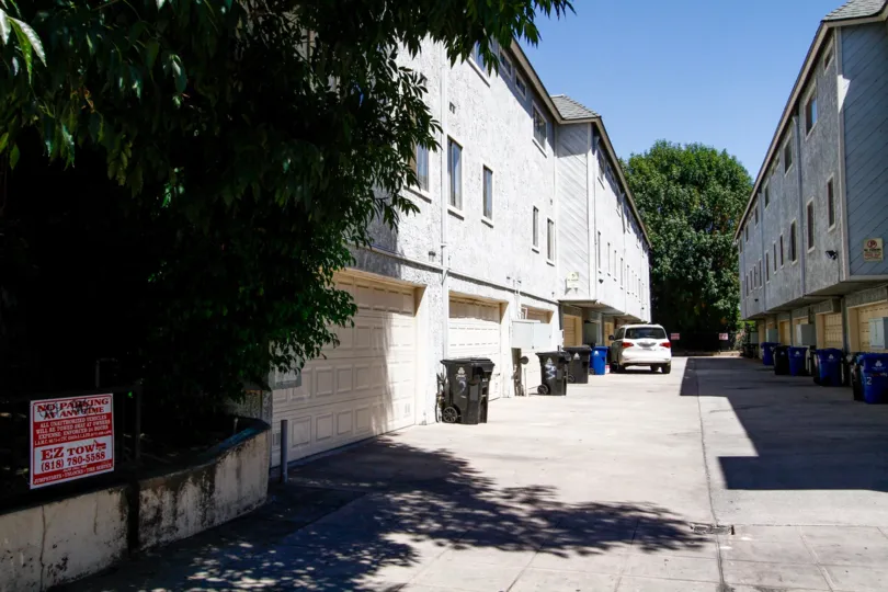 The parking for Willis Townhomes in Panorama City California