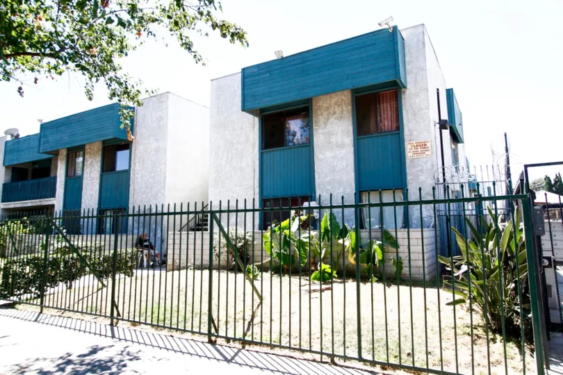 The fence around Willis Villas in Panorama City California