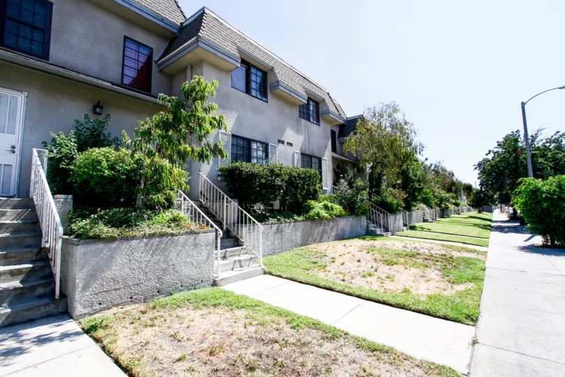 The yards in front of Woodman Park