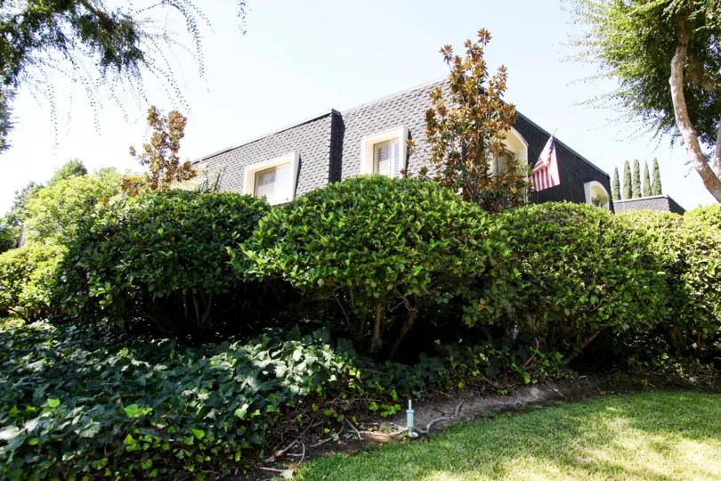 The landscaping around 1045 S Orange Grove Blvd