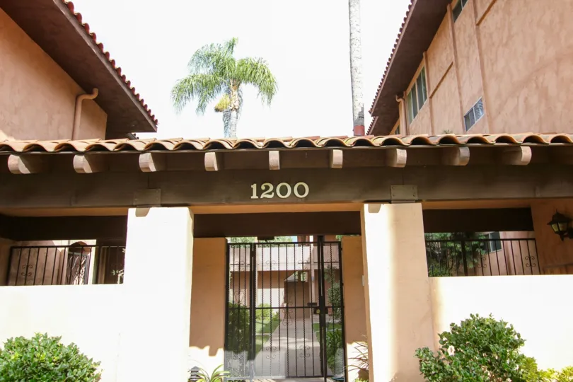 The address above the entrance into 1200 S Orange Grove Blvd