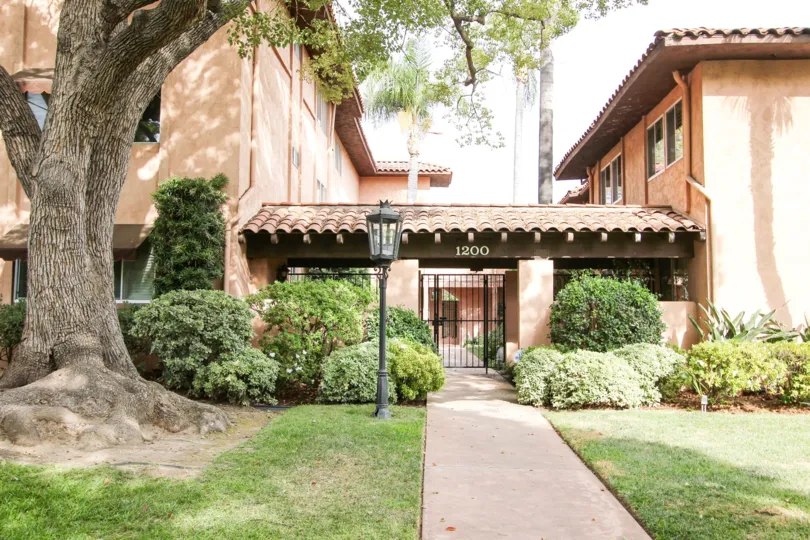 The entrance into 1200 S Orange Grove Blvd