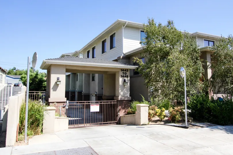 The gate seen at 1448 N Fair Oaks Ave in Pasadena, California