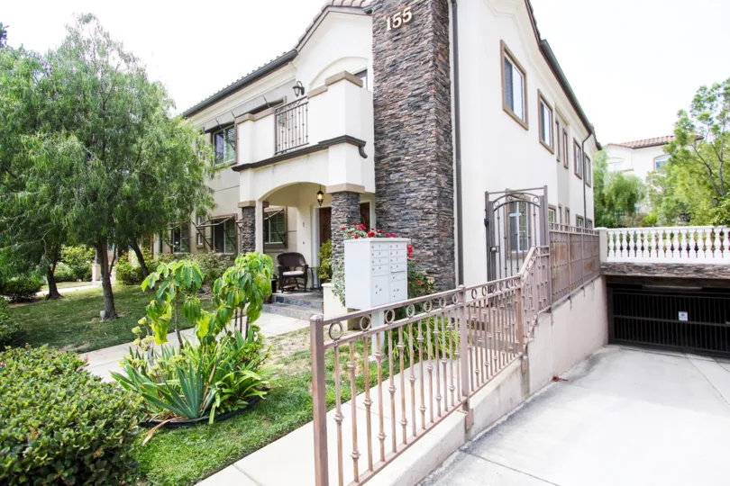The yard in front of 149 Harkness Ave in Pasadena, California